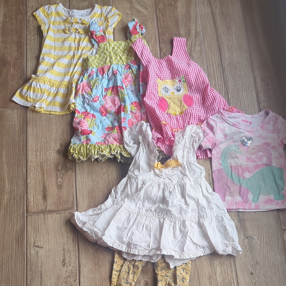Kids Matching Set - Yellow, Pink, and White